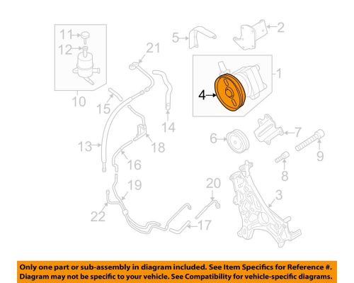 Mitsubishi oem 94-99 montero pump hoses-steering-pulley mr210309