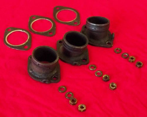 Polaris 1996 96 xlt 580/600 triple exhaust flanges snowmobile xcr 92 93 94 95 97