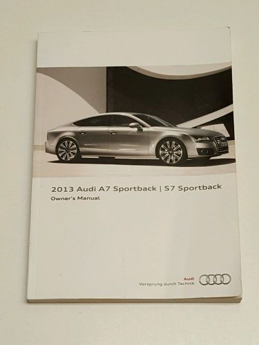 2013 audi a7 sportback i s7 sportback owners manual v6 3.0l supercharged book