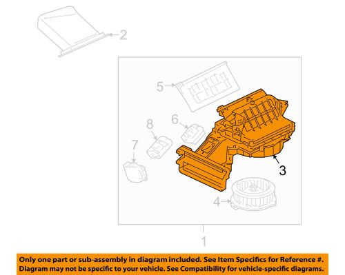 Mitsubishi oem 06-12 eclipse blower motor fan-blower case 7802a087