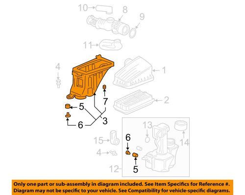 Honda oem air intake-air cleaner body 17245pgka00