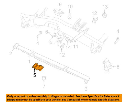 Mitsubishi oem 06-09 raider rear suspension-u-bolt plate 52106276ab