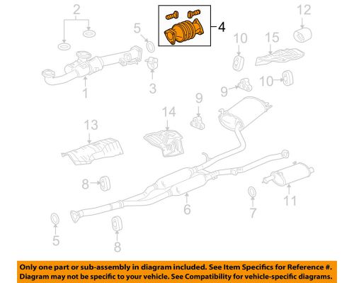 Honda oem 10-11 accord crosstour 3.5l-v6-catalytic converter 18150rbra51