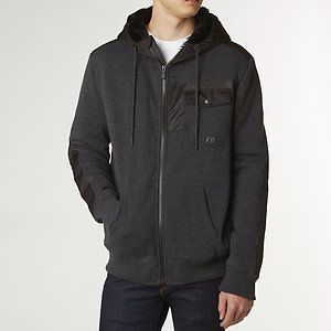 Fox racing scrub sasquatch mens zip up hoody heather black