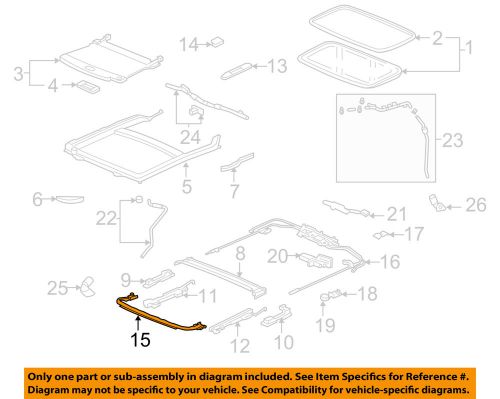 Honda oem 05-10 odyssey-sunroof wind deflector 70500sjca01