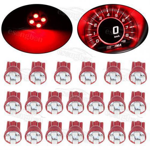 20x red 2825 w5w t10 3528-smd led light bulb instrument speedometer gauge dash