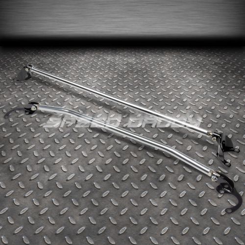 Aluminum front+rear upper strut bar/brace/arm 88-00 civic/crx ek 90-01 integra