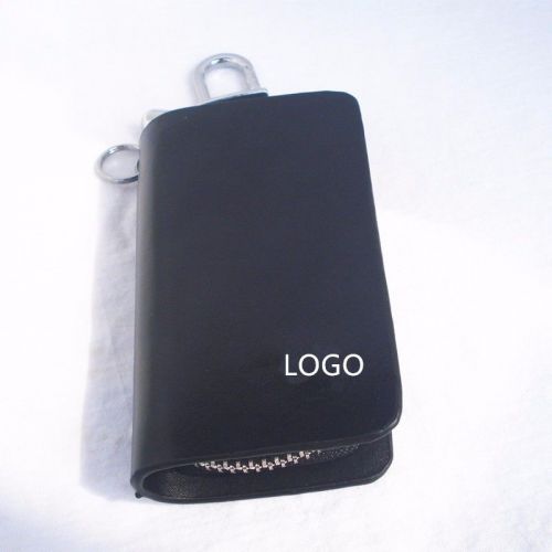 Cowhide car key bag men&#039;s key chains case keyholder rings black and brown color