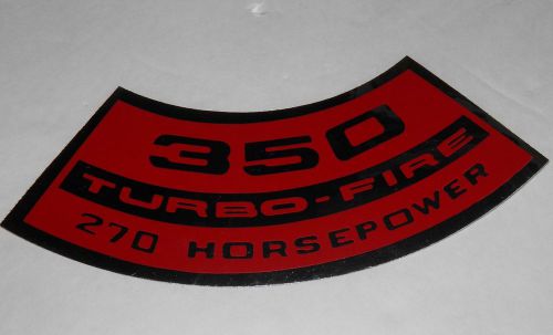 Air cleaner decal 350 270 hp gm 71 nova chevelle camaro monte corvette