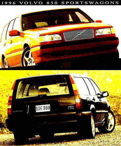 1996 volvo 850 sportswagon brochure -volvo 850 glt-850 turbo sports wagon