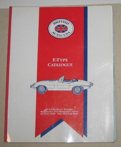 Vintage british auto/usa jaguar e-type parts catalog from 1987