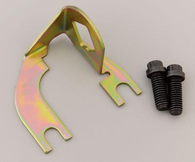 Holley transmission cable bracket steel gold anodized chevy small block each