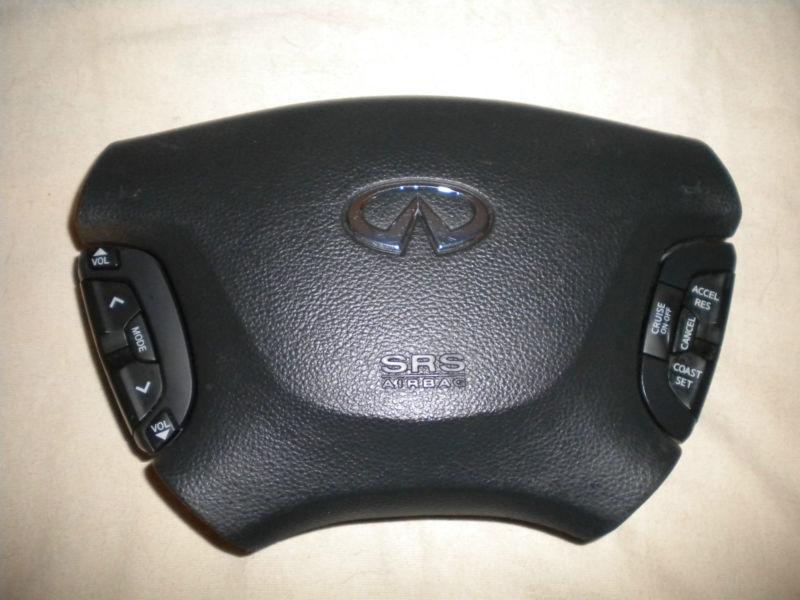 02 03 04 infiniti i35 air bag driver side black oem