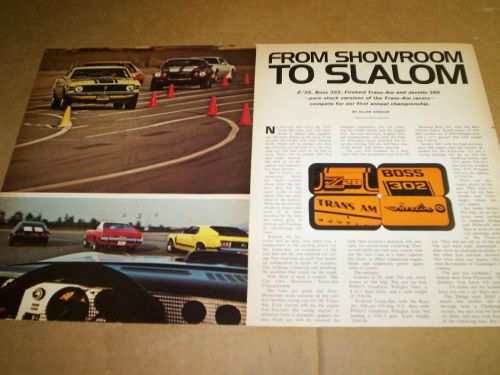 1970 pontiac trans am camaro z28 boss 302 mustang original magazine article