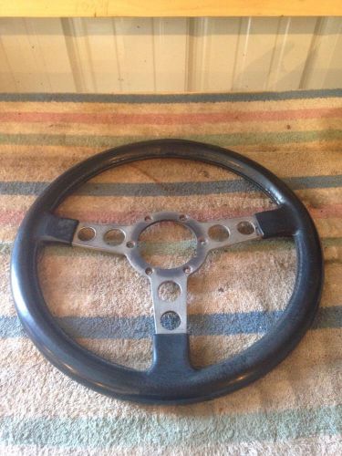 1970 - 1978 firebird/trans am black steering wheel w/ brushed aluminum spokes