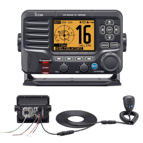 $50 rebate icom m506 vhf fixed mount w/rear mic, ais &amp; nmea 0183/2000 # m506 41