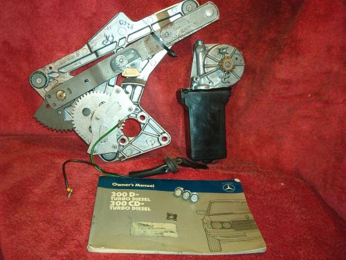 Mercedes w123 280ce 300cd left rear window regulator &amp; motor 1236701503 1978-85