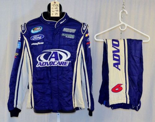 Trevor bayne advocare sparco sfi5 nomex nascar racing suit #4526 44/38/29