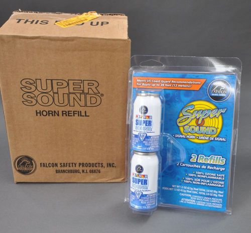 Case of signal horn refills, 1.5 oz. air canisters, falcon super sound, new