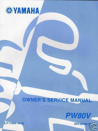 2006 yamaha motorcycle pw80v service manual