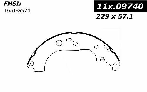 Centric 111.09740 brake pad or shoe, rear-new brake shoe-preferred