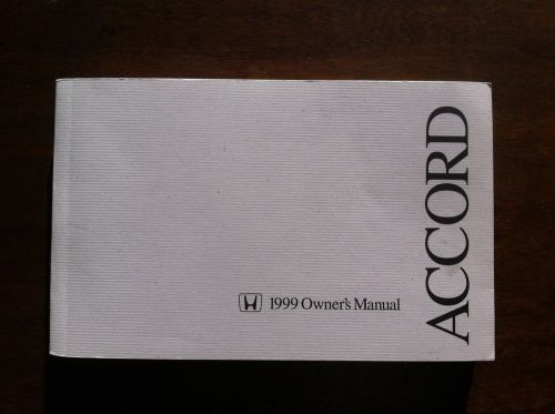 Excellent condition - 1999 honda accord owners manual - user guide