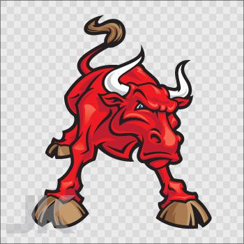 Decal stickers bull angry attack bulls cow farm ranch red beef 0500 zzzza