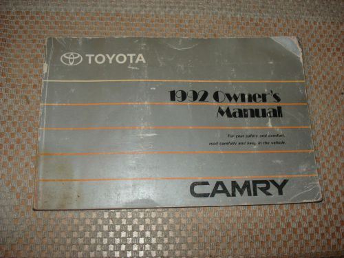 1992 toyota camry owners manual glove box book rare!!