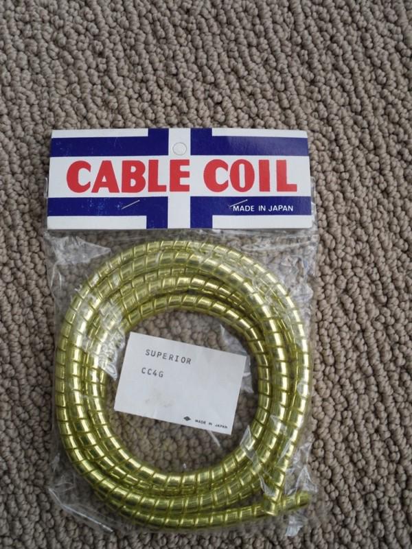 Vintage nos motorcycle or bicycle coil cable cover wrap lemon anodized 