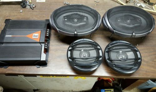 4 kenwood speaker kit and amp.