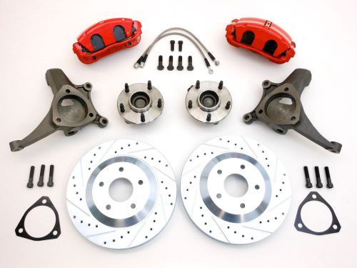 1973-1977 chevelle el camino c5 corvette 13&#034; disc brake kit tall spindles