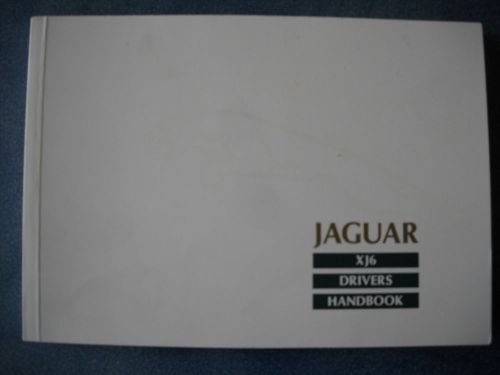 Jaguar xj16 driver&#039;s handbook.