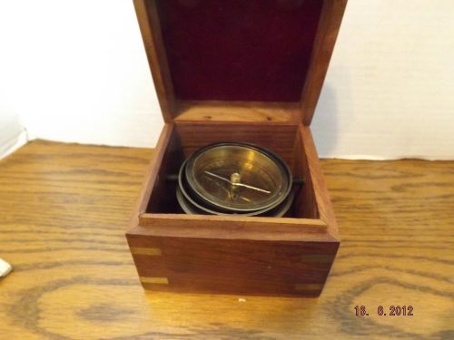 Larger boats gyro rotateing compass in wood case