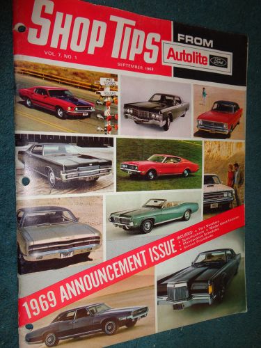 1969 ford lincoln mercury announcement catalog original / mustang torino cougar