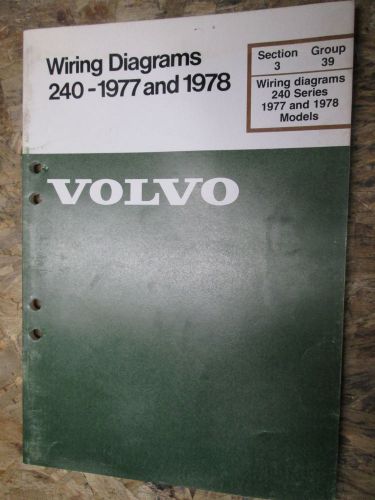 1977-1978 volvo 240 series wiring diagrams factory service manual repair shop