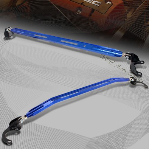 For 1988-2000 honda civic/crx blue cnc aluminum upper front+rear strut bar 2pcs