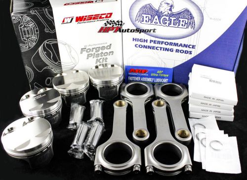 Wiseco pistons &amp; eagle rods honda acura b18a b18b b20b 84mm k649m84/crs5394a3d