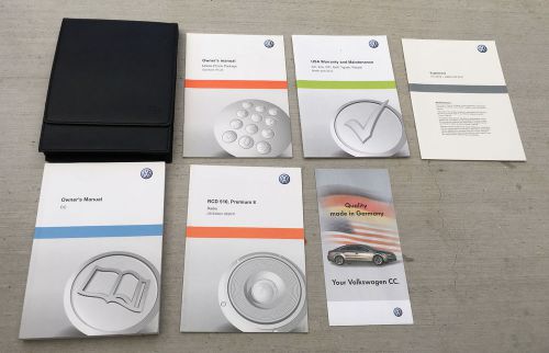 2012 12 volkswagen vw eos complete owner&#039;s user manual set + original case