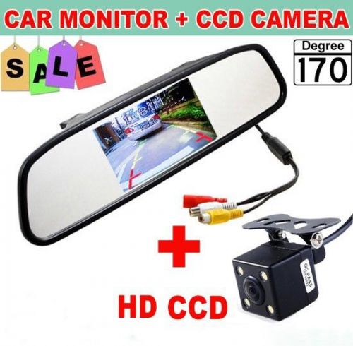 4.3 inch auto parking monitor,led night vision reversing car rear view camera