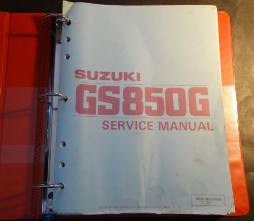 1991 suzuki motorcycle gs850g service manual binder 99500-38002-03e    (169)