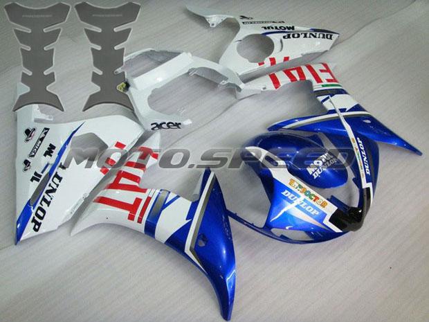 Free tank pad x2! fairing for yamaha 2003 2004 2005 yzf r6 plastic injection k67