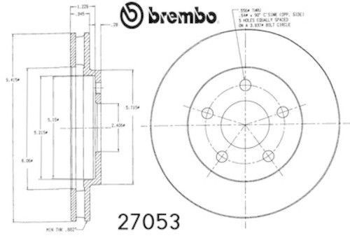 27053 2 front brake discs / rotors fits aires shadow brembo non chinese made