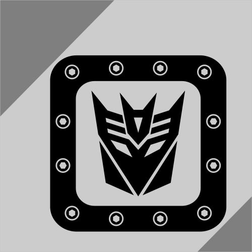 Car vinyl decal fuel cap tank sticker transformers decepticon #ci84