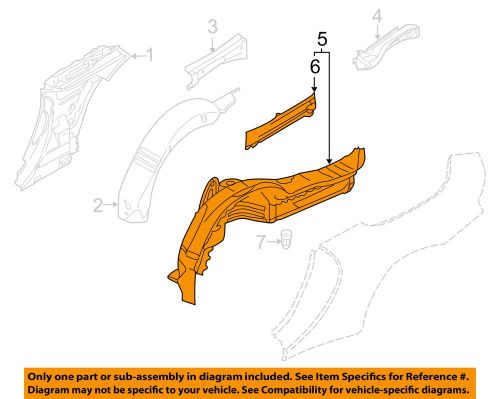 Porsche oem 08-13 911 quarter panel-inner wheelhouse left 99750194303grv