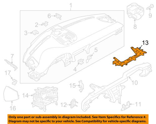 Porsche oem 12-16 911 instrument panel dash-side support 99155236002