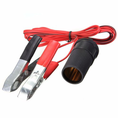 12v auxiliary socket cigarette lighter clip on crocodile leisure battery clips