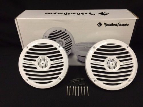 Rockford fosgate rm0652 6.5&#034; white 100w max 2-way marine boat coaxial speakers