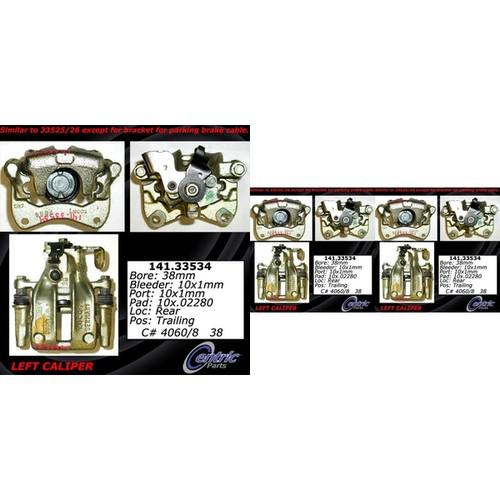 Centric 141.33533 rear brake caliper-premium semi-loaded caliper