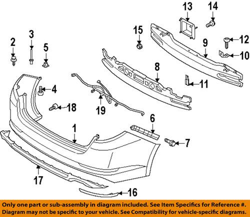 Kia oem 866144c000 rear bumper-side retainer