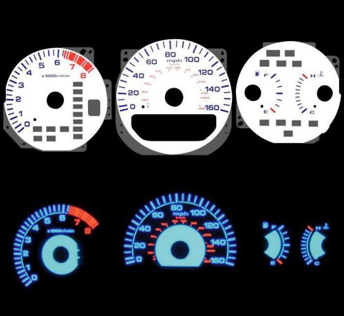 99-03 acura tl blue indiglo glow white gauges 99 00 01 02 03